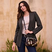 "As Is" Patricia Nash Vione Cavalino Haircalf Leather Frame Bag