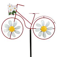 "As Is" Plow and Hearth Metal Bicycle Wind Spinner Garden Stake