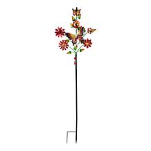 "As Is" Plow and Hearth Solar Metal 4-in-1 Wreath Garden Decor