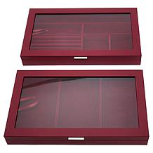 "As Is" Prestige™ Set of 2 Large Stackable Jewelry Boxes - Smooth F...