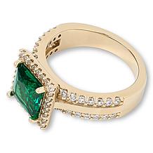 "As Is" Radiance by Absolute™ 5.25ctw Colorful Square Halo Ring