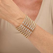 "As Is" Radiance by Absolute™ 76.50ctw Multi-Row Cuff Bracelet
