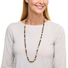 "As Is" Rarities Multicolor Multigemstone Bead Gold-Plated 36" Ncklace