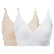 "As Is" Rhonda Shear 2-pack Gel Bra without Back Closure
