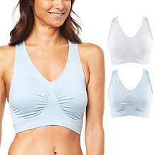 "As Is" Rhonda Shear 2-pack Seamless Racerback Ahh Bra