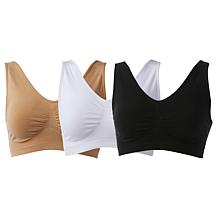 "As Is" Rhonda Shear 3-pack Original Cotton-Blend Ahh Bra
