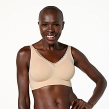 "As Is" Rhonda Shear Lace-Detail Gel Bra with Back Closure