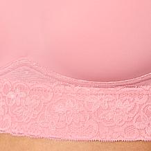 "As Is" Rhonda Shear Molded Cup Bra with Lace Trim
