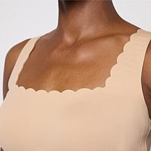 "As Is" Rhonda Shear Squareneck Scalloped Gel Bra