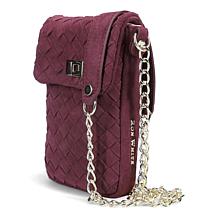 "As Is" Ron White Edessa Supple Woven Suede Mini Crossbody Handbag