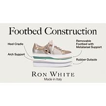 "As Is" Ron White Ophelia Leather Footbed Sneaker