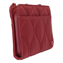 "As Is" Samantha Brown 100% Polyester Quilted Travel Wallet Crossbody