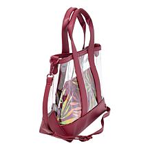 "As Is" Samantha Brown Think Clear Tote with Removable Pouch