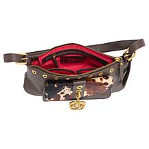 "As Is" Sharif Legacy 100% Leather Handbag with Hair Calf Flap