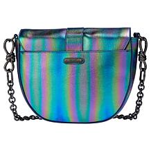 "As Is" Sharif Legacy Leather Flap Saddle Crossbody Bag with Chain ...