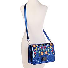 "As Is" Sharif Legacy Metallic Floral Embroidered Satchel