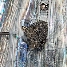 "As Is" Sharif Legacy Museum Cougar Head Croc Leather Shopper