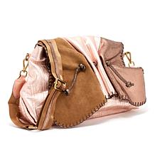 "As Is" Sharif Legacy Museum Rouched Flap Leather Messenger Bag