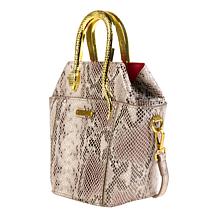 "As Is" Sharif Legacy Serpantine Python Leather Mini Tote Bag