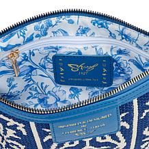 "As Is" Sharif Sicily Tile Embroidered Wristlet Clutch