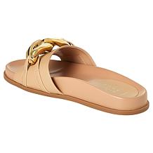 "As Is" ShuShop Shoes Cassie Molded Footbed Slide with Chain Detail