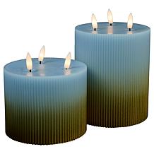 "As Is" South Street Loft Oversized Ombre Wax Candle - Set of 2