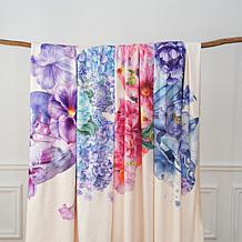 "As Is" SouthStreet Loft Floral Garden Butterfly Printed Throw