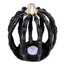 "As Is" Spooky Lane Set of 3 LED Skeleton Pumpkins 