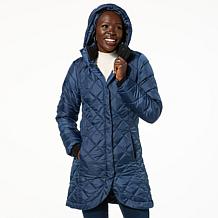 "As Is" Sporto® Tulip Quilted Water-Resistant Parka Coat
