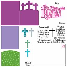 "As Is" Stamps of Life He is Risen Stamp and Die A2 Card Set