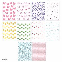 "As Is" Stamps of Life Set of 10 Stencils and Binder