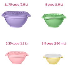 "As Is" Tupperware® 8-piece Heritage Sheer Square Bowl Set
