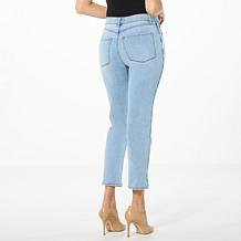 "As Is" TWRHLL by Christie Brinkley Frayed Sideseam Jean