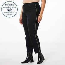 "As Is" TWRHLL by Christie Brinkley Frayed Sideseam Jean