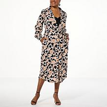 "As Is" TWRHLL by Christie Brinkley Long Sleeve Shirt Dress with Belt