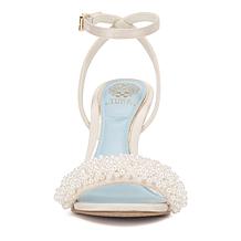 "As Is" Vince Camuto Arleem Beaded Heeled Dress Sandal