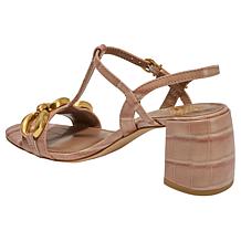 "As Is" Vince Camuto Chirie Leather T-Strap Block-Heel Sandal