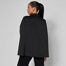 "As Is" VIVICA A. FOX Collection Cape Jacket with Rhinestones