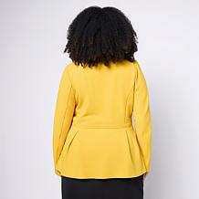 "As Is" Vivica A. Fox Collection Long-Sleeve Peplum Blazer