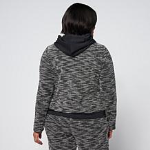 "As Is" Vivica A. Fox Collection Scuba Knit Boucle Jacket with Hood