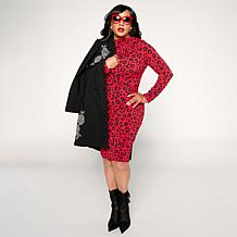 "As Is" Vivica A. Fox Collection Signature Ruched Knit Midi Dress