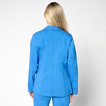 As Is Vivica A. Fox Collection Studded Trim Blazer