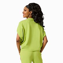 "As Is" Vivica Fox Luxe Crepe Knit Cocoon Top