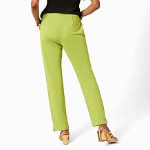 "As Is" Vivica Fox Luxe Crepe Knit Straight Leg Trouser Pant