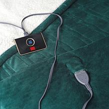 "As Is" Warm & Cozy Plush to Sherpa Heated Blanket - King