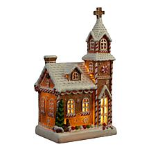 "As Is" Winter Lane LED Gingerbread Church