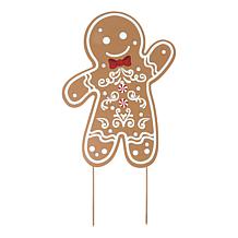 "As Is" Winter Lane Single Lit Gingerbread Stake