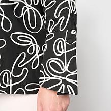 "As Is" WynneCollection Cotton Novelty Button-Down Shirt