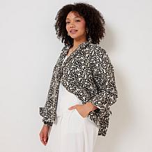 "As Is" WynneCollection Occasion Floral Jacquard Summer Jacket