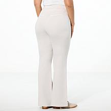 "As Is" WynneCollection Occasion Ponte Knit Tuxedo Panel Pant